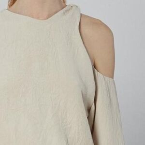 Express Cream Cold Shoulder Blouse